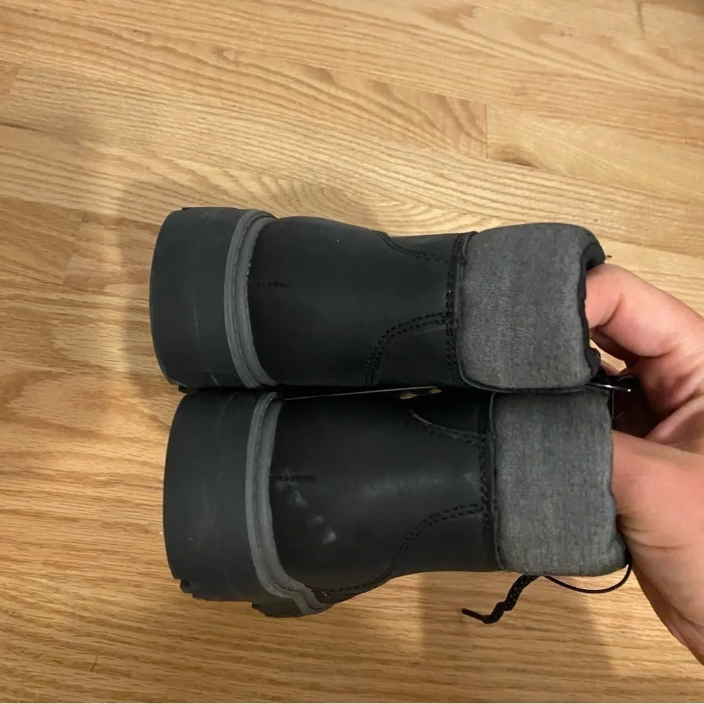 Cat & Jack Black Work Boots NEW Sz 13 Kids Boys